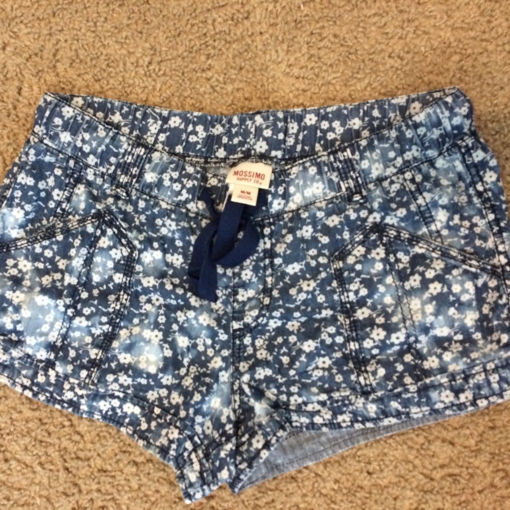 Floral Stretchy Jean Shorts